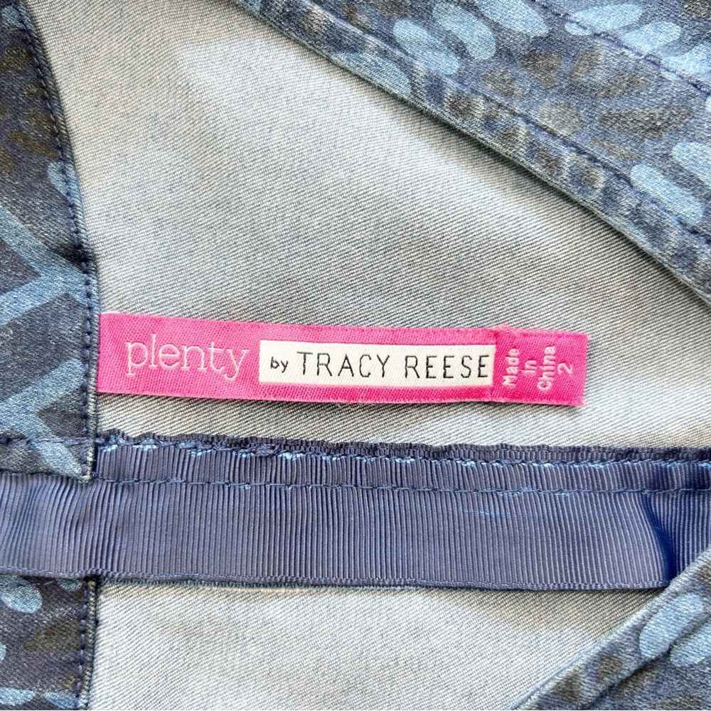 Anthropologie Plenty by Tracy Reese Blue Diamond Denim Dress Size 2 Preppy Boho - Picture 3 of 15